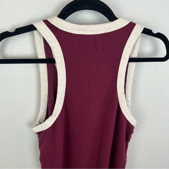 Rag & Bone Coast Two-Tone French Modal-blend Terry Mini Dress Claret Medium - Picture 8 of 12